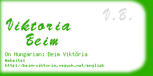 viktoria beim business card